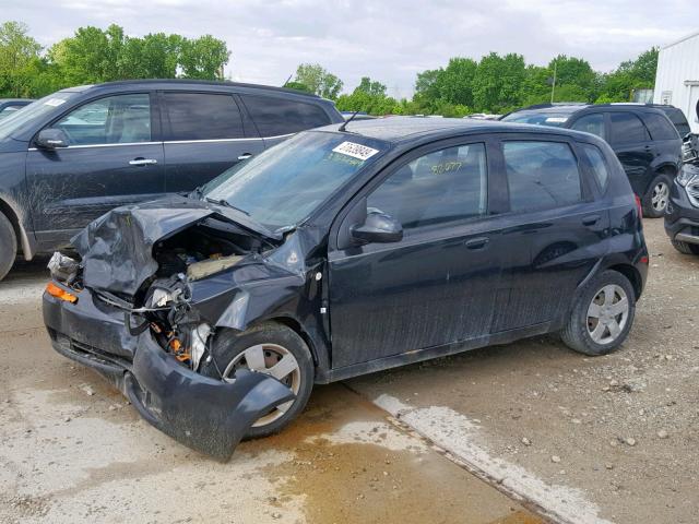 KL1TD66627B777947 - 2007 CHEVROLET AVEO BASE შავი ფოტო 9