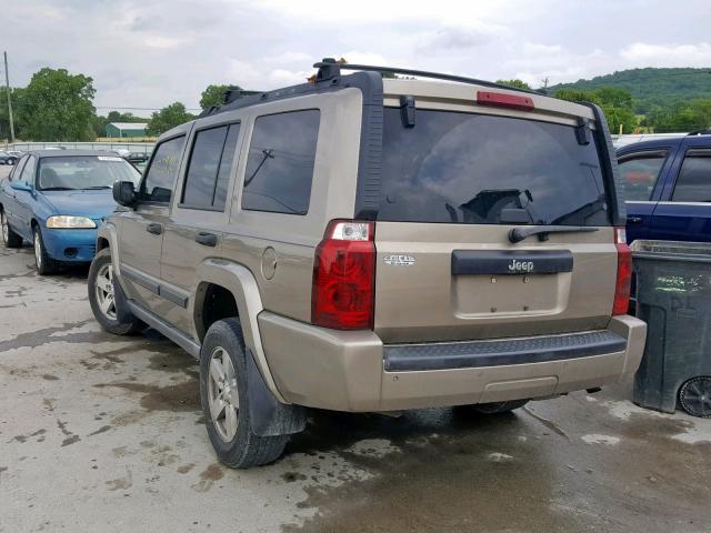 1J8HH48KX6C329104 - 2006 JEEP COMMANDER TAN photo 3