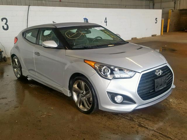 KMHTC6AE6EU201835 - 2014 HYUNDAI VELOSTER T SILVER photo 1