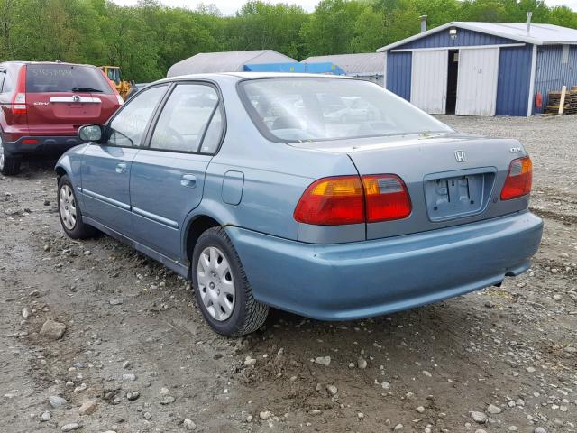 2HGEJ6611YH560950 - 2000 HONDA CIVIC BASE BLUE photo 3