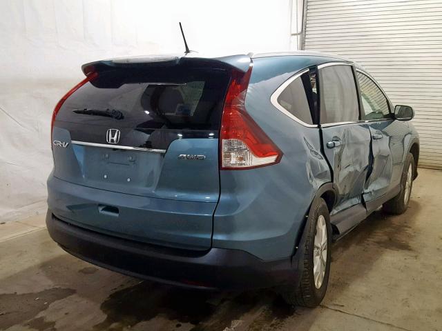 5J6RM4H74DL062438 - 2013 HONDA CR-V EXL BLUE photo 4