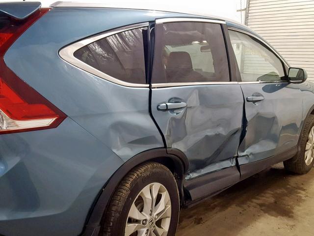 5J6RM4H74DL062438 - 2013 HONDA CR-V EXL BLUE photo 9