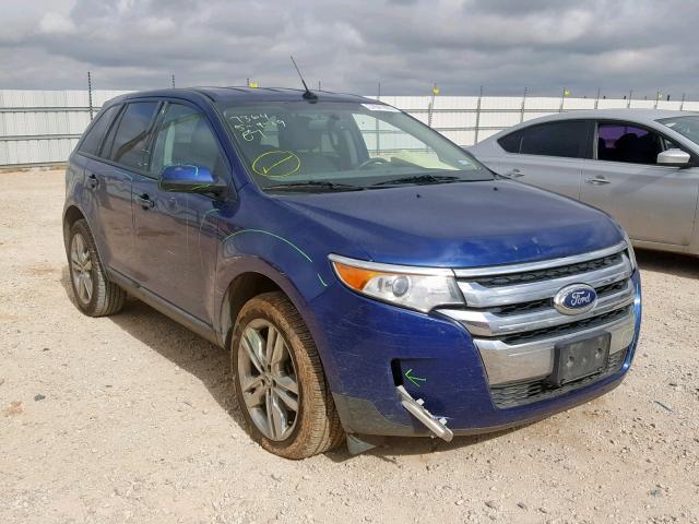 2FMDK3JC5DBA03059 - 2013 FORD EDGE SEL BLUE photo 1