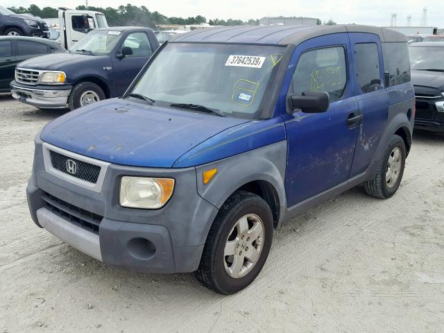 5J6YH28624L017039 - 2004 HONDA ELEMENT EX BLUE photo 2