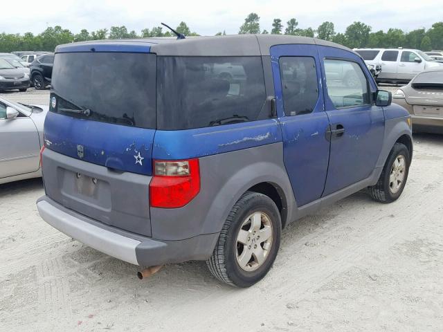 5J6YH28624L017039 - 2004 HONDA ELEMENT EX BLUE photo 4