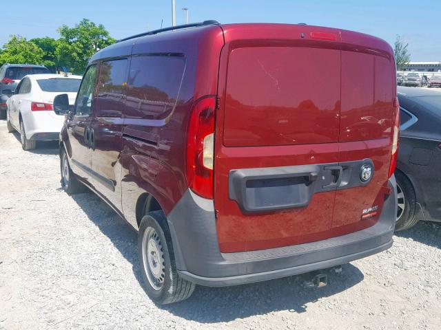 ZFBERFAT9F6A71118 - 2015 RAM PROMASTER BURGUNDY photo 3