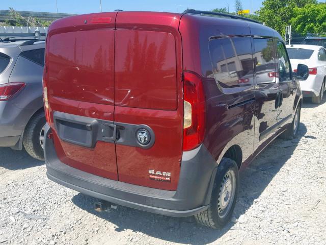 ZFBERFAT9F6A71118 - 2015 RAM PROMASTER BURGUNDY photo 4