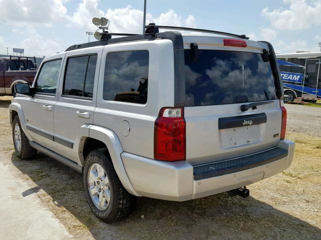 1J8HH48P97C631268 - 2007 JEEP COMMANDER SILVER photo 3