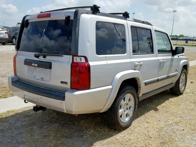 1J8HH48P97C631268 - 2007 JEEP COMMANDER SILVER photo 4
