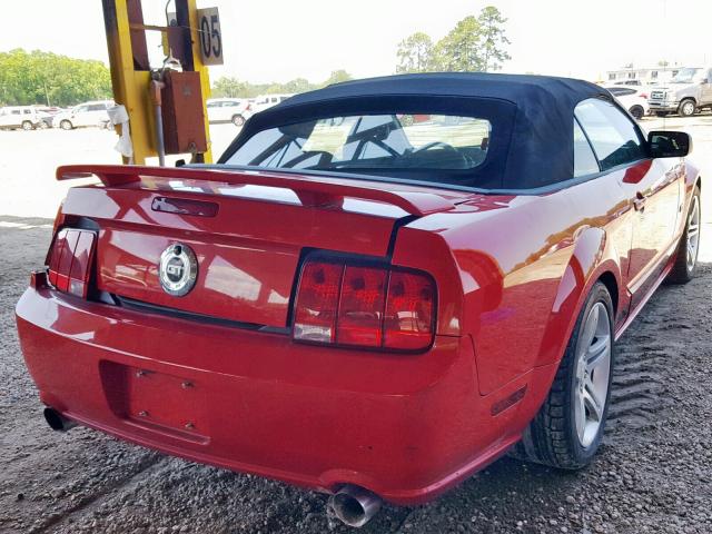 1ZVFT85H075212549 - 2007 FORD MUSTANG GT RED photo 4