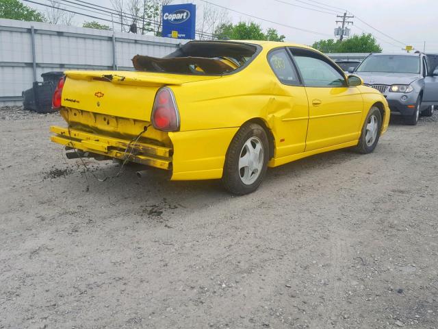 2G1WX12K149131405 - 2004 CHEVROLET MONTE CARL YELLOW photo 4