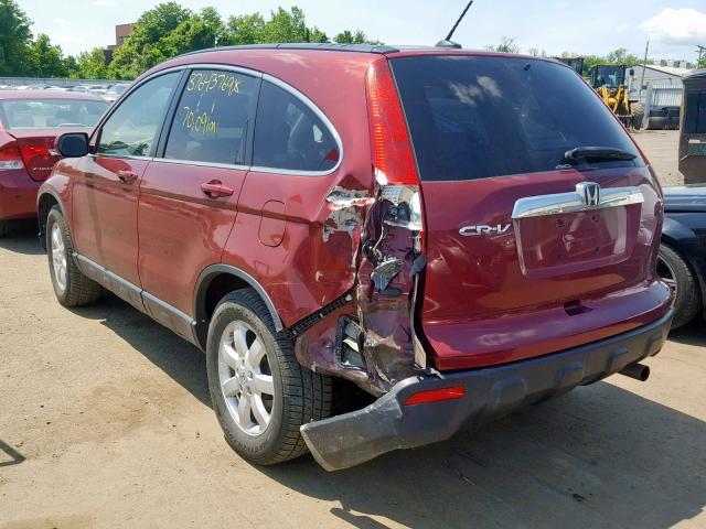 JHLRE48758C049998 - 2008 HONDA CR-V EXL RED photo 3