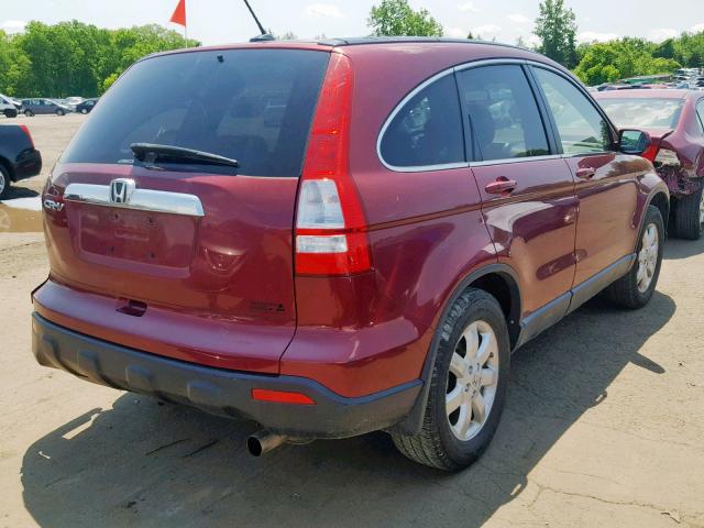 JHLRE48758C049998 - 2008 HONDA CR-V EXL RED photo 4