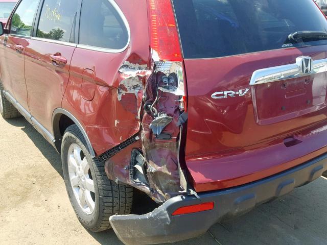 JHLRE48758C049998 - 2008 HONDA CR-V EXL RED photo 9