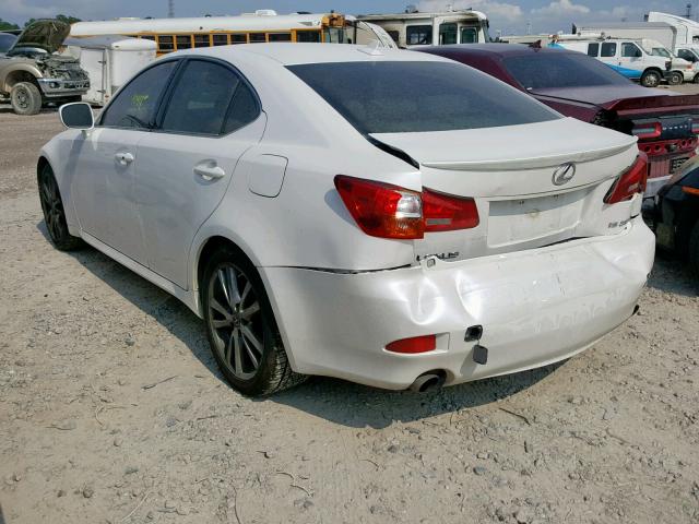 JTHBK262485061159 - 2008 LEXUS IS 250 WHITE photo 3