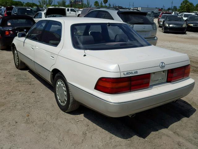 JT8UF11E8M0058426 - 1991 LEXUS LS 400 WHITE photo 3