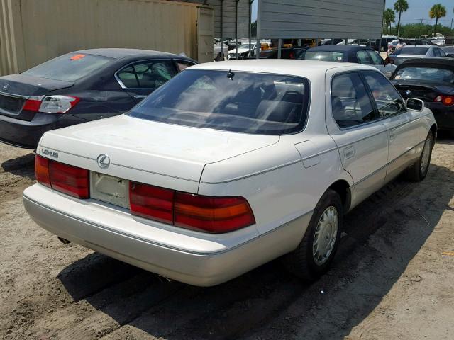 JT8UF11E8M0058426 - 1991 LEXUS LS 400 WHITE photo 4