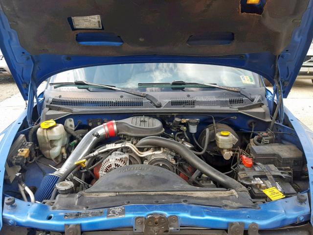 1B7GL22X4XS113833 - 1999 DODGE DAKOTA BLUE photo 7