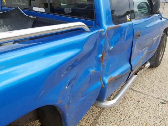 1B7GL22X4XS113833 - 1999 DODGE DAKOTA BLUE photo 9