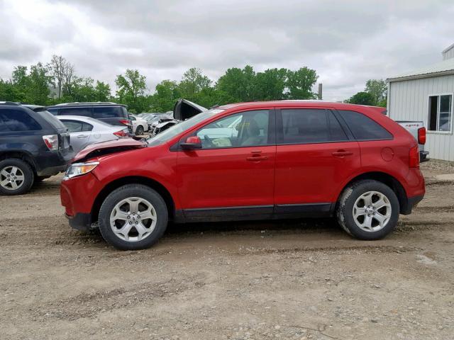 2FMDK4JC3CBA80100 - 2012 FORD EDGE SEL RED photo 9