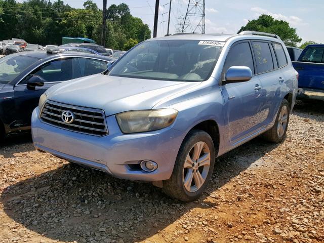 JTEDS43A582012521 - 2008 TOYOTA HIGHLANDER BLUE photo 2