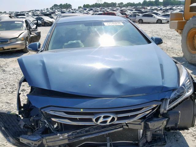 5NPE34AF3FH124301 - 2015 HYUNDAI SONATA SPO BLUE photo 7