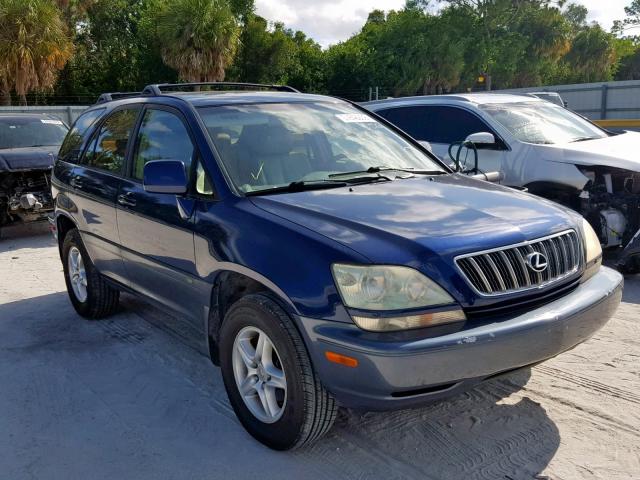 JTJHF10U120239762 - 2002 LEXUS RX 300 BLUE photo 1