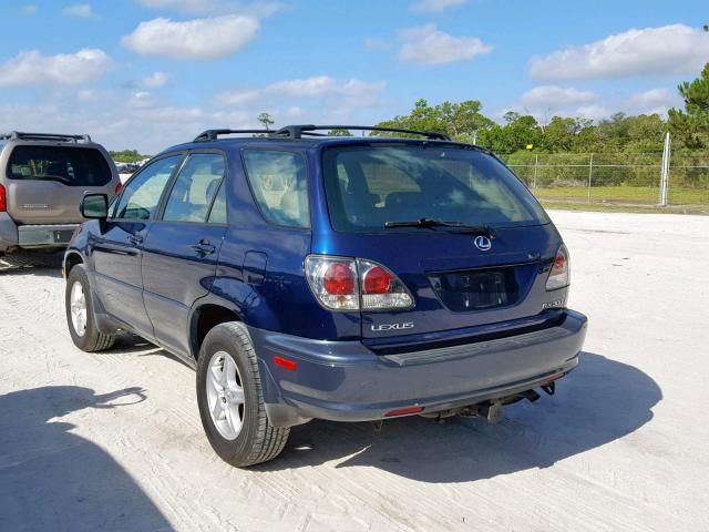 JTJHF10U120239762 - 2002 LEXUS RX 300 BLUE photo 3