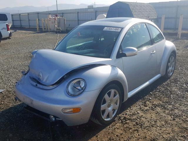 3VWCD21C73M433657 - 2003 VOLKSWAGEN NEW BEETLE ვერცხლისფერი ფოტო 2