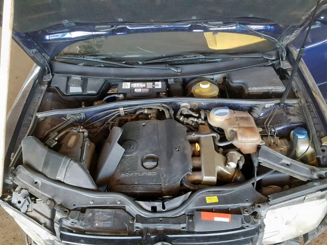 WVWHC63B81E033083 - 2001 VOLKSWAGEN PASSAT GLS BLUE photo 7