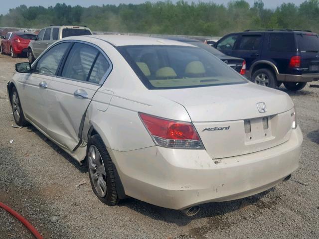 1HGCP36818A032549 - 2008 HONDA ACCORD EXL WHITE photo 3