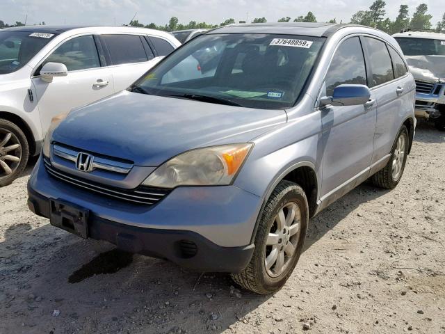 JHLRE38787C002795 - 2007 HONDA CR-V EXL BLUE photo 2