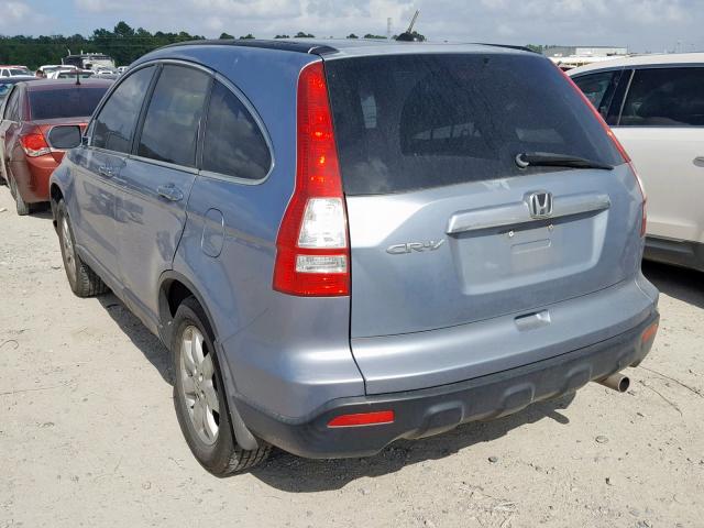 JHLRE38787C002795 - 2007 HONDA CR-V EXL BLUE photo 3