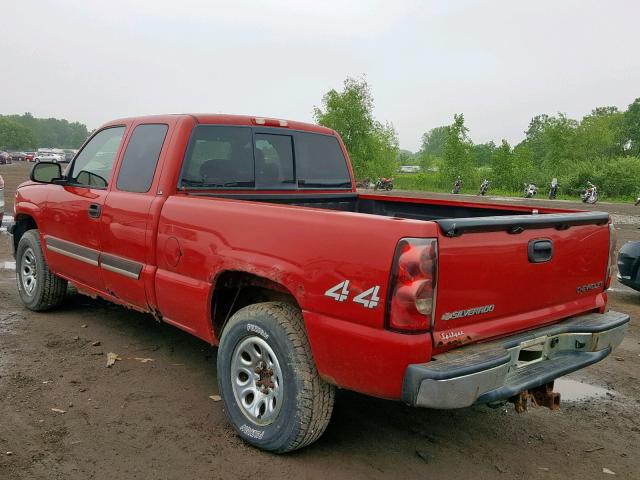 2GCEK19B351302694 - 2005 CHEVROLET SILVERADO RED photo 3