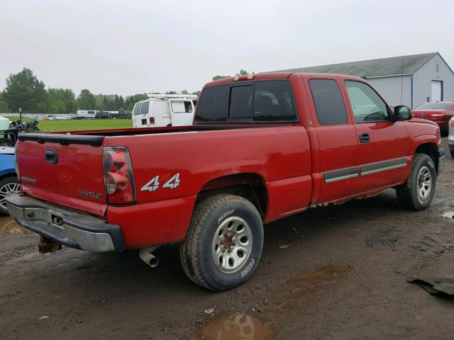 2GCEK19B351302694 - 2005 CHEVROLET SILVERADO RED photo 4