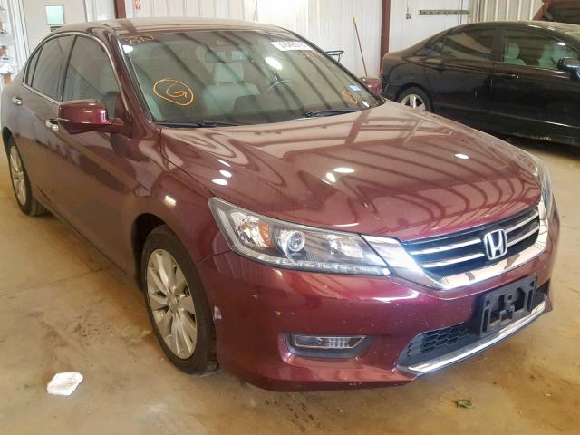 1HGCR3F85DA020277 - 2013 HONDA ACCORD EXL BURGUNDY photo 1