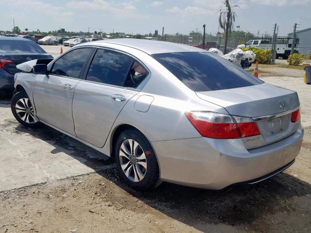 1HGCR2F39DA181116 - 2013 HONDA ACCORD LX SILVER photo 3