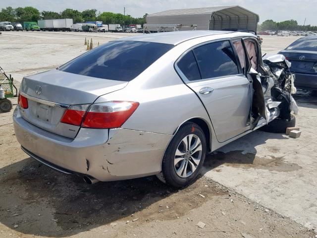 1HGCR2F39DA181116 - 2013 HONDA ACCORD LX SILVER photo 4