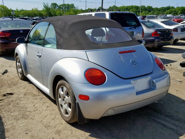 3VWCK21Y83M317725 - 2003 VOLKSWAGEN NEW BEETLE ნაცრისფერი ფოტო 3