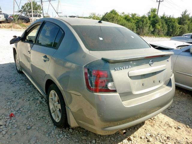 3N1AB6AP5AL707597 - 2010 NISSAN SENTRA 2.0 GRAY photo 3