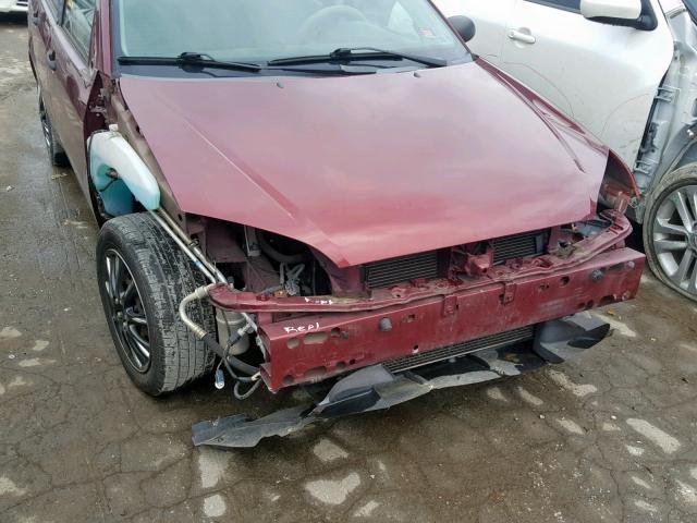 1FAHP34N07W129200 - 2007 FORD FOCUS ZX4 BURGUNDY photo 9