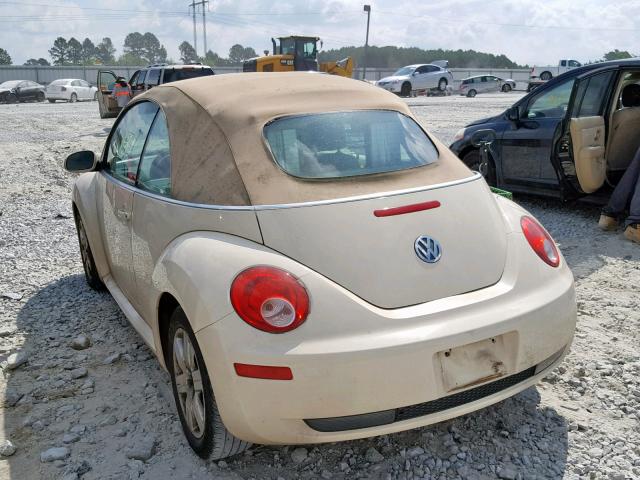 3VWRF31Y27M403137 - 2007 VOLKSWAGEN NEW BEETLE Bej foto 3