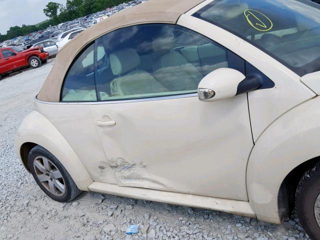 3VWRF31Y27M403137 - 2007 VOLKSWAGEN NEW BEETLE Bej foto 9