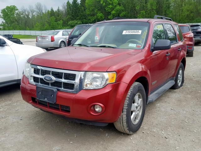 1FMCU93Z38KC80198 - 2008 FORD ESCAPE XLT RED photo 2