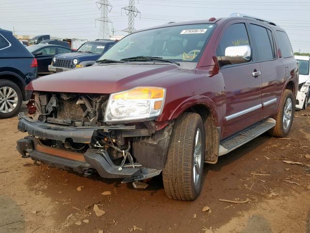 5N1BA0NE6AN600063 - 2010 NISSAN ARMADA PLA BURGUNDY photo 2