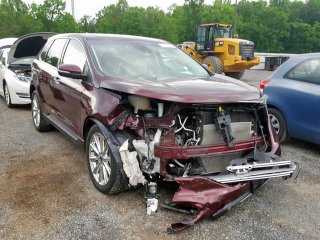 2FMPK4K80HBB58704 - 2017 FORD EDGE TITAN MAROON photo 1