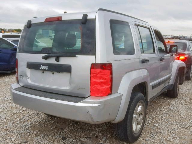 1C4PJLAK8CW174705 - 2012 JEEP LIBERTY SP SILVER photo 4