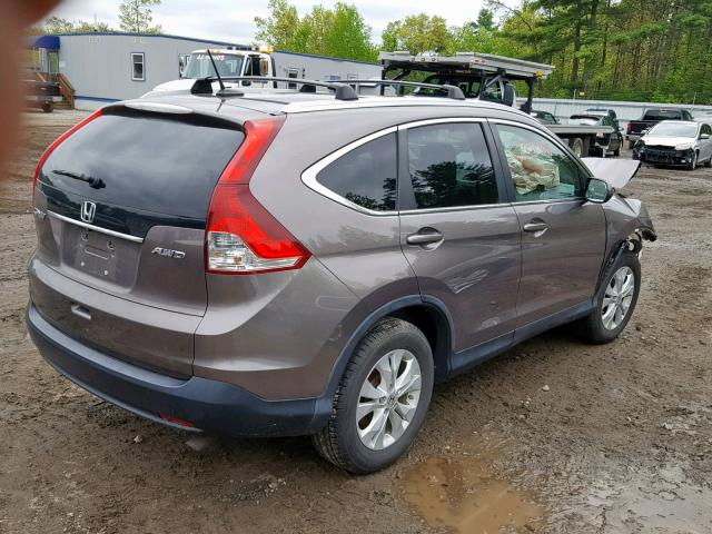 5J6RM4H77DL058142 - 2013 HONDA CR-V EXL BROWN photo 4