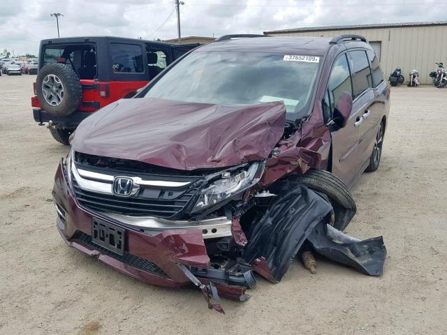 5FNRL6H9XJB067549 - 2018 HONDA ODYSSEY EL RED photo 2