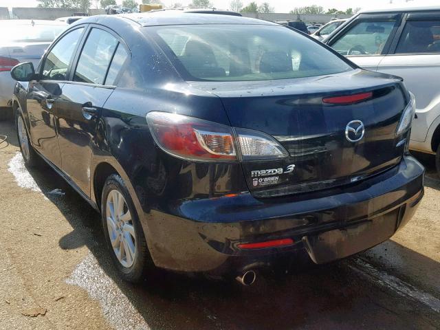 JM1BL1V72C1554327 - 2012 MAZDA 3 I BLACK photo 3